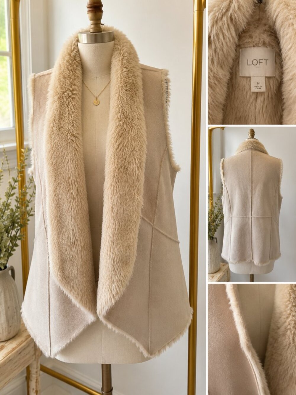 🤍 LOFT Faux Fur Vest | Size Medium 🤍